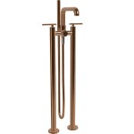 Bathtub tap Floor-standing external part material: Brass, color: Bronze surface: Glossy Floor standing