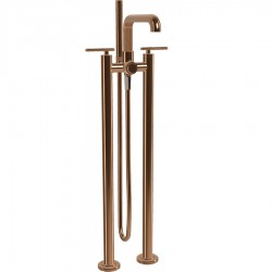 Bathtub tap Floor-standing external part material: Brass, color: Bronze surface: Glossy Floor standing