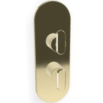 Shower tap Wall-mounted external part 3 way material: Brass mixer With plate without hand shower, hose and holder, color: Gold surface: Glossy