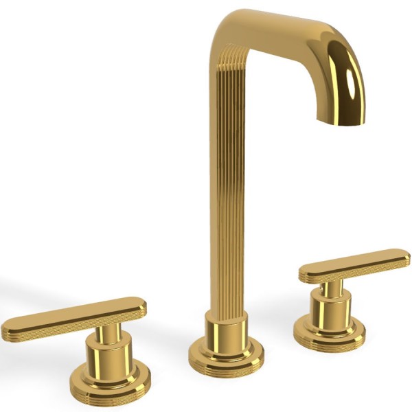 Wash basin tap Deck-mounted dual-level L size material: Brass With push-open waste set, color: Gold surface: Glossy Deck-mounted Wash basin tap Deck-mounted dual-level L size material: Brass With push-open waste set, color: Gold surface: Glossy Deck-mounted