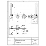 Shower tap Wall-mounted external part 2 way material: Brass thermostatic with hand shower, hose and holder With plate, color: Black surface: Glossy Wall-mounted - external part