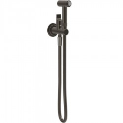 Bidet system external part Mixing material: Brass, color: Black surface: Brushed Wall-mounted bidet hand shower systems