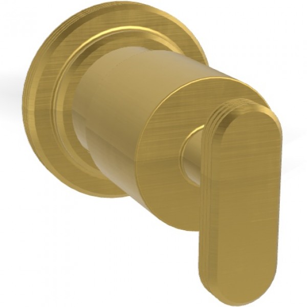 Shower tap Switch external part material: Brass surface: Brushed, color: Gold Volume control valves