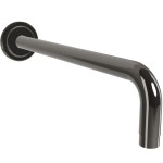 Βραχίονας 35cm Black Chrome επίτοιχος τύπος από ορείχαλκο, χρώμα: Μαύρο επιφάνεια: Γυαλιστερή Βραχίονες κεφαλής ντους