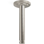 Βραχίονας 16,2cm Brushed Nickel επίτοιχος τύπος από ορείχαλκο, χρώμα: Χρωμέ επιφάνεια: Βουρτσισμένη Βραχίονες κεφαλής ντους