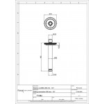 Arm 16,2cm Ceiling-mounted material: Brass, color: Gold surface: Brushed Shower arms