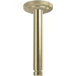 Βραχίονας 16,2cm Brushed Champagne οροφής από ορείχαλκο, χρώμα: Χρυσό επιφάνεια: Βουρτσισμένη Βραχίονες κεφαλής ντους