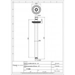 Arm 30cm Ceiling-mounted material: Brass, color: Black surface: Glossy Shower arms