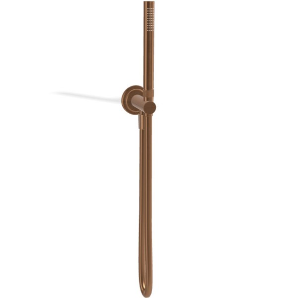 Shower head W/ hose, holder and outlet elbow 1 jet 1,50m, color: Bronze surface: Brushed Hand showers Shower head W/ hose, holder and outlet elbow 1 jet 1,50m, color: Bronze surface: Brushed Hand showers