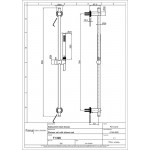 Shower slider rail 76cm material: Brass with hand shower & hose, color: Black surface: Glossy Shower slider rails
