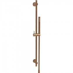 Βέργα ντους 76cm από ορείχαλκο 1,5m, Brushed Amber Bronze με τηλέφωνο & σπιράλ, χρώμα: Μπρονζέ επιφάνεια: Βουρτσισμένη Βέργες ντους