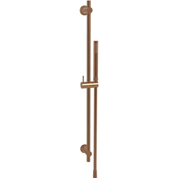 Βέργα ντους 76cm από ορείχαλκο 1,5m, Brushed Amber Bronze με τηλέφωνο & σπιράλ, χρώμα: Μπρονζέ επιφάνεια: Βουρτσισμένη Βέργες ντους