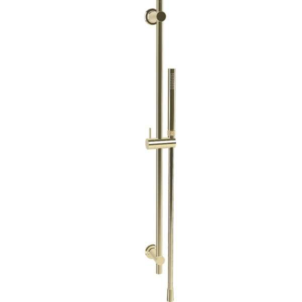 Shower slider rail 76cm material: Brass with hand shower & hose, color: Gold surface: Glossy Shower slider rails Shower slider rail 76cm material: Brass with hand shower & hose, color: Gold surface: Glossy Shower slider rails