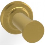 Hook Flat wall mounted material: Brass single, color: Gold surface: Brushed Hooks