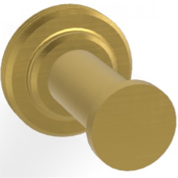 Hook Flat wall mounted material: Brass single, color: Gold surface: Brushed Hooks