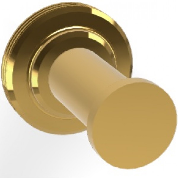 Άγκιστρο από ορείχαλκο μονό Φ5x6,7cm gold, χρώμα: Χρυσό επιφάνεια: Γυαλιστερή Άγκιστρα