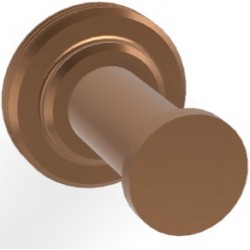Hook Flat wall mounted material: Brass single, color: Bronze surface: Brushed Hooks