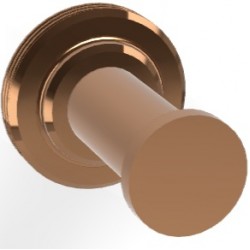 Hook Flat wall mounted material: Brass single, color: Bronze surface: Glossy Hooks