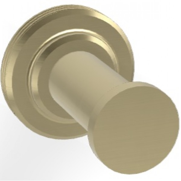 Άγκιστρο από ορείχαλκο μονό Φ5x6,7cm Brushed Champagne, χρώμα: Χρυσό επιφάνεια: Βουρτσισμένη Άγκιστρα
