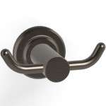 Άγκιστρο από ορείχαλκο διπλό Brushed Black Chrome, χρώμα: Μαύρο επιφάνεια: Βουρτσισμένη Άγκιστρα