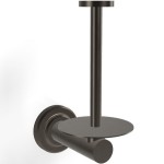 Paper holder vertical material: Brass, color: Black surface: Brushed Toilet paper holders