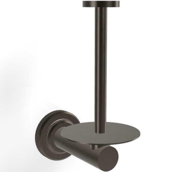 Paper holder vertical material: Brass, color: Black surface: Brushed Toilet paper holders