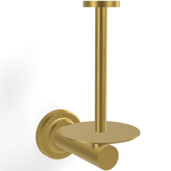 Paper holder vertical material: Brass, color: Gold surface: Brushed Toilet paper holders Paper holder vertical material: Brass, color: Gold surface: Brushed Toilet paper holders