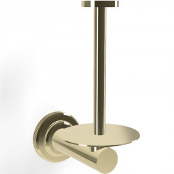 Paper holder vertical material: Brass, color: Gold surface: Glossy Toilet paper holders