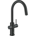 Kitchen tap Deck-mounted material: Brass with shower with water filter, color: Black surface: Matt Deck-mounted Kitchen tap Deck-mounted material: Brass with shower with water filter, color: Black surface: Matt Deck-mounted