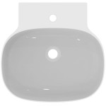 Washbasin Wall-mounted 50x48x13,5 With 1 bowl With hole in the middle Without overflow material: Porcelain, color: White surface: Glossy Wall-mounted Washbasin Wall-mounted 50x48x13,5 With 1 bowl With hole in the middle Without overflow material: Porcelain, color: White surface: Glossy Wall-mounted