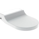 Κάλυμμα λεκάνης με ντους soft closing με καπάκι White Glass, χρώμα: Λευκό Καλύμματα με ντους Κάλυμμα λεκάνης με ντους soft closing με καπάκι White Glass, χρώμα: Λευκό Καλύμματα με ντους