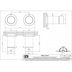 Shower tap Wall-mounted external part 2 holes 2 way material: Brass thermostatic without hand shower, hose and holder, color: Black surface: Brushed Wall-mounted - external part