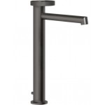 Μπαταρία νιπτήρος επικαθήμενη αναμεικτική από ορείχαλκο για νιπτήρα ελεύθερης τοποθέτησης με βαλβίδα pop-up  Y31,8cm, με προβολή ρουξουνιού 17,4cm, Black Metal Brushed PVD, χρώμα: Μαύρο επιφάνεια: Βουρτσισμένη Επικαθήμενες