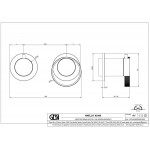 Shower tap Wall-mounted external part 2 holes 2 way material: Brass mixer without hand shower, hose and holder, color: Bronze surface: Brushed Wall-mounted - external part