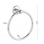 Towel ring closed material: Brass, color: Chrome surface: Glossy Towel rings Towel ring closed material: Brass, color: Chrome surface: Glossy Towel rings