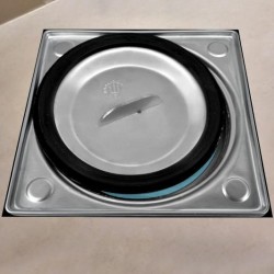 Σχάρα stainless steel από inox 12,5x12,5, χρώμα: Χρωμέ Σχάρες ντουζιέρας