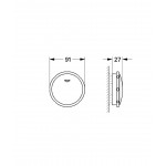 Waste Valve With overflow material: Brass surface: Glossy, color: Chrome Waste overflows