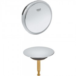 Waste Valve With overflow material: Brass surface: Glossy, color: Chrome Waste overflows