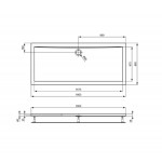 Shower tray Rectangular 180x80x4 material: Acrylic, color: White surface: Glossy Rectangular