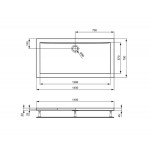 Shower tray Rectangular 140x70x4 material: Acrylic, color: White surface: Glossy Rectangular Shower tray Rectangular 140x70x4 material: Acrylic, color: White surface: Glossy Rectangular