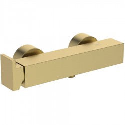 Shower tap Wall-mounted exposed material: Brass mixer without hand shower, hose and holder, color: Gold surface: Brushed Wall-mouned exposed