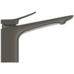 Wash basin tap Deck-mounted material: Brass mixer Without waste Μ size, color: Grey surface: Brushed Deck-mounted Wash basin tap Deck-mounted material: Brass mixer Without waste Μ size, color: Grey surface: Brushed Deck-mounted