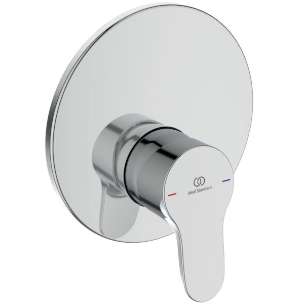 Shower tap Wall-mounted concealed - complete set 1 way material: Brass mixer With plate without hand shower, hose and holder, color: Chrome surface: Glossy Wall-mounted - external part Shower tap Wall-mounted concealed - complete set 1 way material: Brass mixer With plate without hand shower, hose and holder, color: Chrome surface: Glossy Wall-mounted - external part