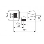 Διακόπτης G1/2”  Brushed Gold PVD από ορείχαλκο, χρώμα: Χρυσό επιφάνεια: Βουρτσισμένη Διακόπτες, Κάνουλες