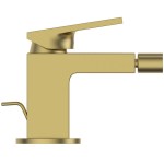Μπαταρία μπιντέ Brushed Gold από ορείχαλκο, χρώμα: Χρυσό επιφάνεια: Βουρτσισμένη Επικαθήμενες Μπαταρία μπιντέ Brushed Gold από ορείχαλκο, χρώμα: Χρυσό επιφάνεια: Βουρτσισμένη Επικαθήμενες