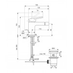 Bidet mixer material: Brass, color: Grey surface: Brushed Deck-mounted Bidet mixer material: Brass, color: Grey surface: Brushed Deck-mounted