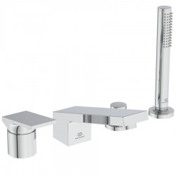 Bathtub tap Deck-mounted complete material: Brass, color: Chrome surface: Glossy Deck-mounted