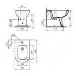 Bidet Floor standing Back to wall, color: White surface: Glossy Floor standing Bidet Floor standing Back to wall, color: White surface: Glossy Floor standing