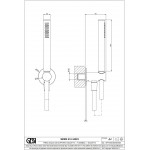 Shower head W/ hose, holder and outlet elbow 1 jet, color: Bronze surface: Brushed Hand showers