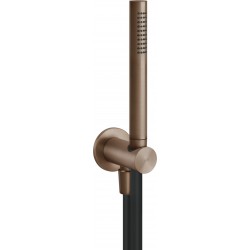 Shower head W/ hose, holder and outlet elbow 1 jet, color: Bronze surface: Brushed Hand showers